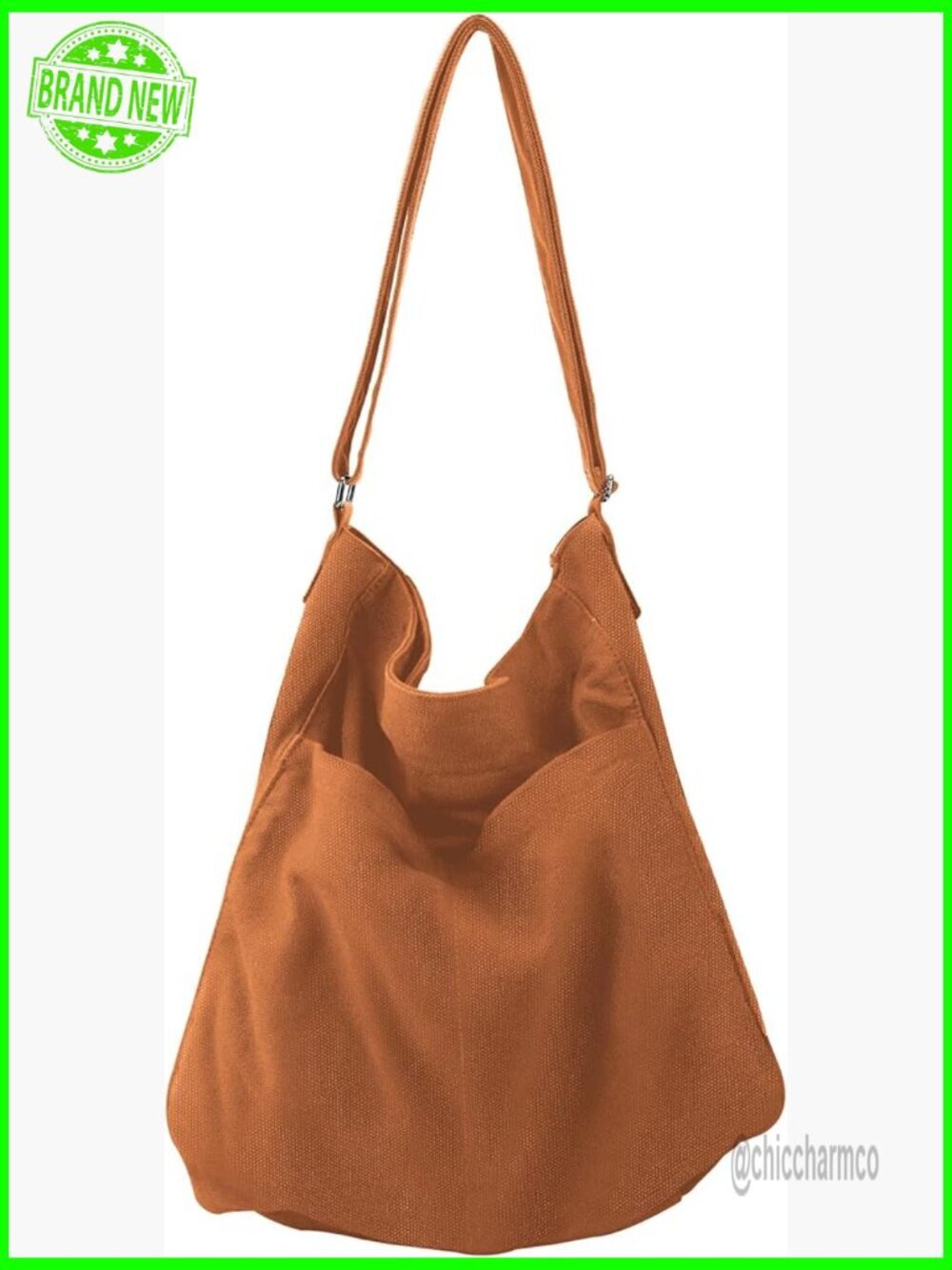 Large Canvas Tote Bag with Zipper Crossbody Hobo Messenger Bag